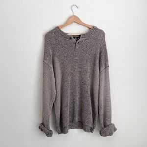 J. Riggings Vintage Textured Knit Sweater Henley